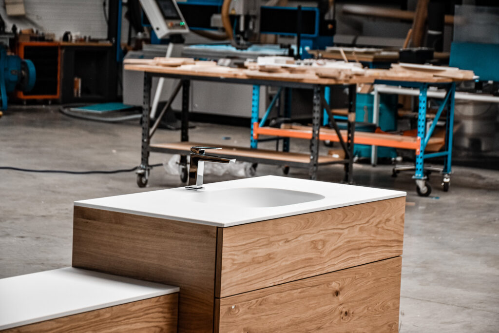 Meuble salle de bain solid surface